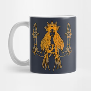 Golden Moon Goddess Hekate Mug